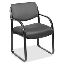 Norstar BOP VSBO9521GY Boss Guest Chair - Gray Fabric Seat - Black Met