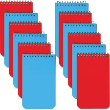 Dominion RED 31120BX Rediform Wirebound Memo Notebooks - 60 Sheets - W