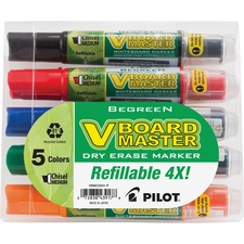 Pilot PIL 43917 Begreen Refillable Vboard Dry-erase Marker - Broad Mar