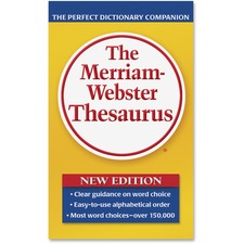 Merriamwebster MER 850 Merriam-webster Paperback Thesaurus Printed Boo