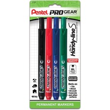 Pentel PEN NXS15PGBP4M Progear 3.0mm Ultra Slim Hand-lines Marker - 3 