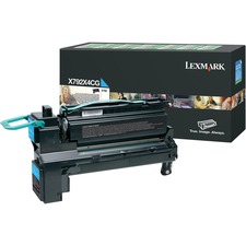 Original Lexmark X792X4CG Toner Cartridge - Cyan - Laser - Extra High 