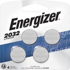 Energizer EVE 2032BP4 2032 Lithium Coin Battery, 4 Pack - For Multipur