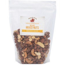 Office OFX 00698 Office Snax Deluxe Mixed Nuts - Resealable Bag, Trans