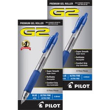 Pilot PIL 31278BD G2 Ultra Fine Retractable Pens - Ultra Fine Pen Poin