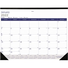 Dominion RED C177227 Blueline Duraglobe Monthly Desk Pad - Julian Date