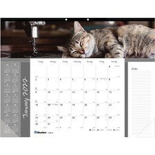 Dominion RED C194115 Blueline Furry Cats Desk Pad Calendar - Julian Da