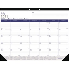 Dominion RED CA177227 Blueline Duraglobe Academic Monthly Desk Pad - A