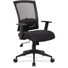 Norstar BOP B6706BK Boss B6706 Task Chair - Black Mesh Seat - Black Ba