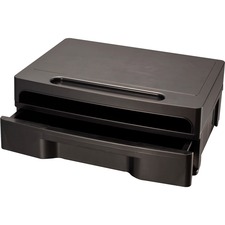 Officemate OIC 22502 Oic Monitor Stand With Drawer - 13.1 Width - Blac