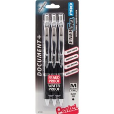 Pentel PEN BLP77BP3A Energel Pro Retractable Liquid Gel Ink Pens - Med