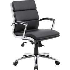 Norstar BOP B9476GY Boss Executive Chair - Gray Vinyl Seat - Gray Back