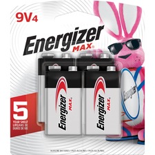 Energizer EVE 522BP4CT Max Alkaline 9 Volt Batteries - For General Pur