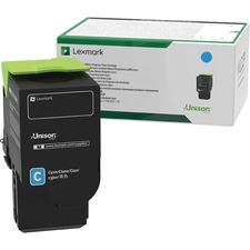 Original Lexmark 80C0HCG Toner Cartridge - Cyan - Laser - High Yield -