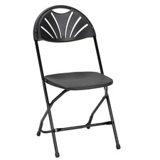 Dorel CSC 60542BLK8E Dorel Zown Premium Fan Back Folding Chair - Black