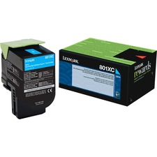 Original Lexmark 80C1XC0 Unison 801xc Toner Cartridge - Laser - Extra 