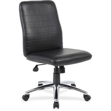 Norstar BOP B430BK Boss B430 Task Chair - Black Vinyl Seat - Black Vin