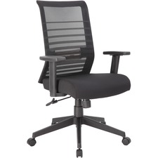 Norstar BOP B6566BK Boss Mesh Task Chair - Black Seat - Black Mesh Bac