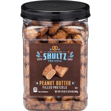 Office OFX 3598 Office Snax Peanut Butter Filled Pretzels - Resealable