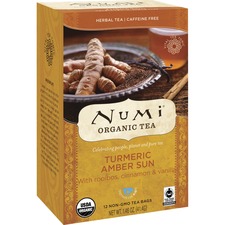 Numi NUM 10552 Turmeric Organic Tea - Herbal Tea - Vanilla Bean, Rooib