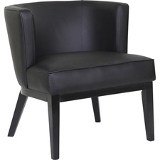 Norstar BOP B529BKBK Boss Ava Accent Chair-black - Black Vinyl, Plush 