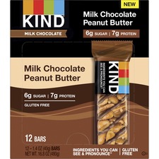 Kind KND 28352 Kind Milk Chocolate Nut Bars - Low Sodium, Gluten-free,