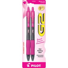 Pilot PIL 31331 G2 Rubber Grip Bca Gel Rollingball Pens - Fine Pen Poi