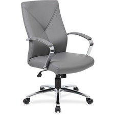 Norstar BOP B10101GY Boss B10101 Executive Chair - Gray Leatherplus Se