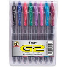 Pilot PIL 31654 G2 8-pack Bold Gel Roller Pens - Bold Pen Point - 1 Mm