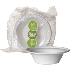 Ecoproducts ECO EPBL12P Eco-products 12-oz. Sugarcane Bowls - - Sugarc