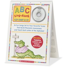 Scholastic SHS 0439784395 Scholastic Abc Sing-along Flip Chart  Cd - T