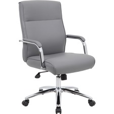 Norstar BOP B696CGY Boss Modern Executive Conference Chair-grey - Gray