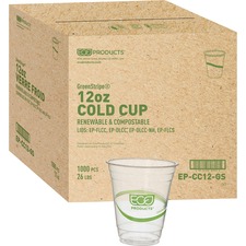 Ecoproducts ECO EPCC12GSACT Eco-products Greenstripe Cold Cups - 12 Fl