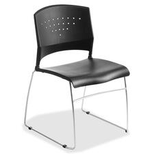 Norstar BOP VSBO1400BK Boss Guest Chair - Black Polypropylene Seat - P