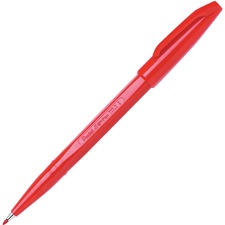 Pentel PEN S520B Fiber-tipped Sign Pens - Bold Pen Point - Red Water B