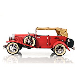 Old AJ026 1933 Red Duesenberg J Model Convertible Coupe- 1:12 Scale