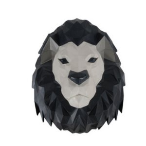 Old AT012 Anne Home - Origami Lion Head Wall Dcor