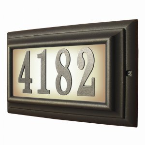 Qualarc LTL-1301-ORB Edgewood Large Lighted Address Plaque In Oil Rub 