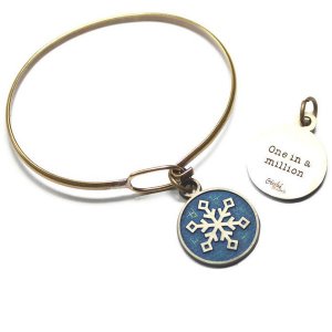 Gleeful RT-MILLION-NAVY-BRA One In A Million Token Bracelet  Charm