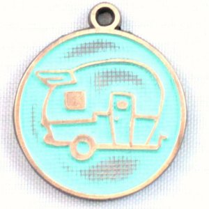 Gleeful RT-HAPPY-MINT-NEC Happy Camper Token Charm  Necklace