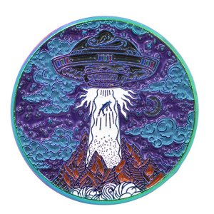 Real 9342 Alien  Ufo Abduction Enamel Pin