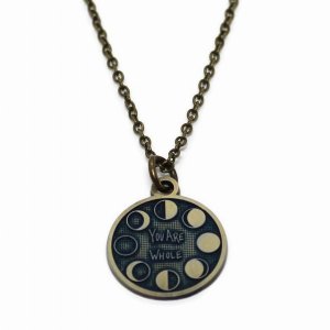 Gleeful RT-URWHOLE-NAVY-NEC You Are Whole Charm Token - Charm  Necklac