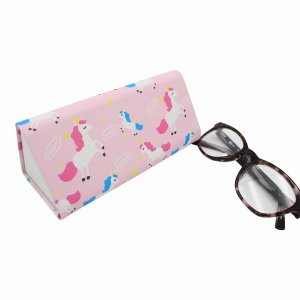 Real 8633 Adorable Animal  Leather Glasses Case - Unicorn