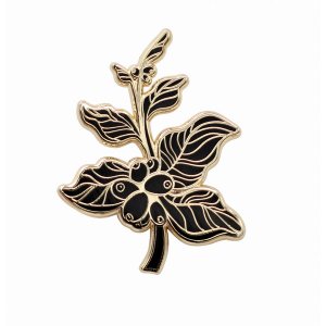 Real 7383 Coffee Berry - Coffee Branch Lapel Pin Enamel Pin