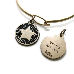 Gleeful RT-YOUGOT-BLAC-BRA You Got This Reminder Token Bracelet  Charm