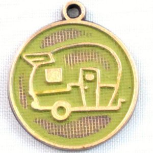 Gleeful RT-HAPPY-AVOC-NEC Happy Camper Token Charm  Necklace