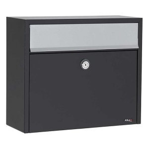 Qualarc ALX-LT150-BK Allux Series Lt150 Wall Mount Mailbox In Black Wi