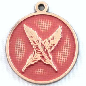 Gleeful RT-WARRIOR-MARS-NEC Warrior Token Charm  Necklace (18 Inches)