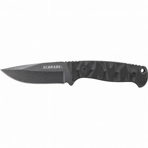 Sportsmans 9000181 Schrade Schf59 Fixed 3.875 In Black Blade G-10 Hand