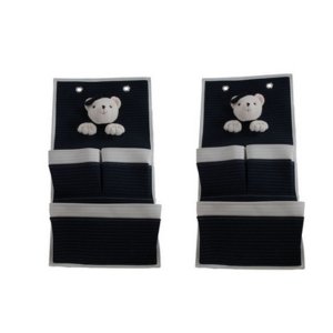 Old AB907 Anne Home - Set Of 2 Bear-themed 3-pocket Wall Hanger Toy St